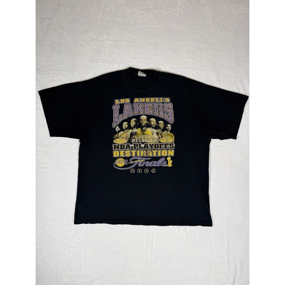 Vintage NBA Los Angeles Lakers 2004 Playoffs Shaq And Kobe T Shirt Size 3XL